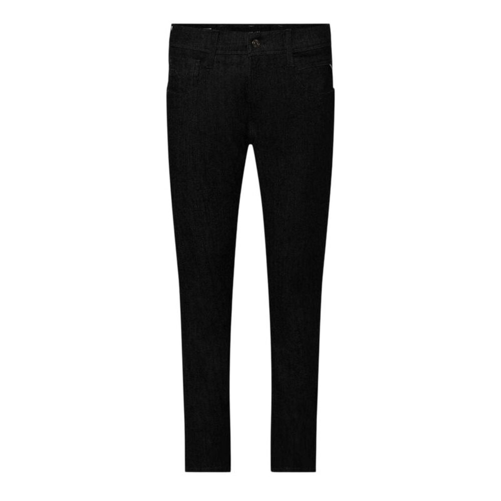 Replay Mens Anbass Cotton Blend Slim Jeans / Black